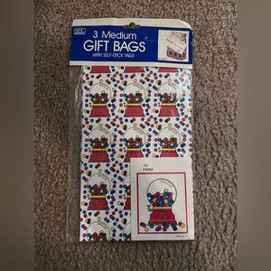 Colorful Gumball Machine Gift Bags 1989